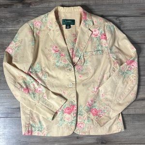 Lauren Ralph Lauren floral printed blazer size 14
